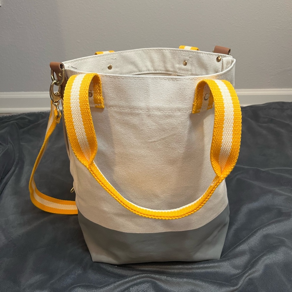 Dipped Tote with Yellow Strap - Picture 5 of 11